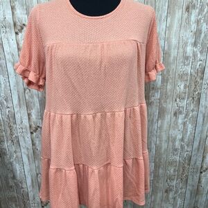 Perfect Peach Tunic Top‎ with Stylish Flair